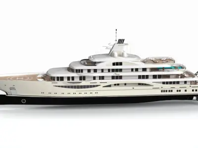 Alaiya Superyacht Dynamic Simulation 3D model