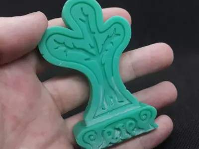 fantasy gravestone tree 3d print Free 3D print model