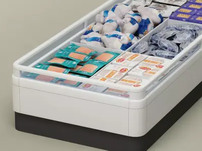 Store display refrigerator freezer 01 3D model