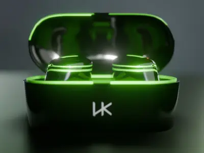 Ear Buds For Commercial Design Low-poly 3D model