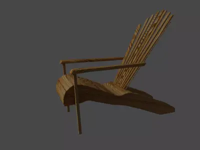 Adirondack chair Low-poly 3D model buy