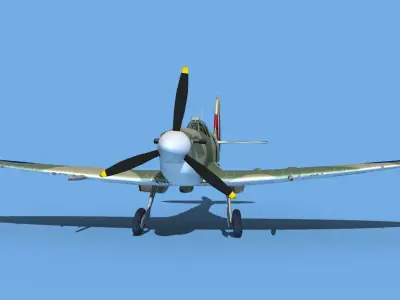 Supermarine Spitfire Mk VIIIb V05 3D model
