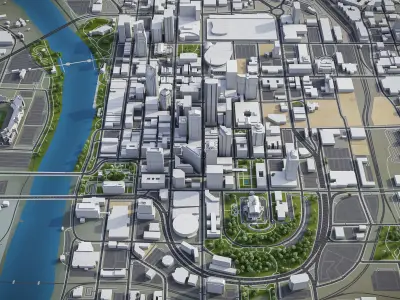 Nashville Low-poly 3D model