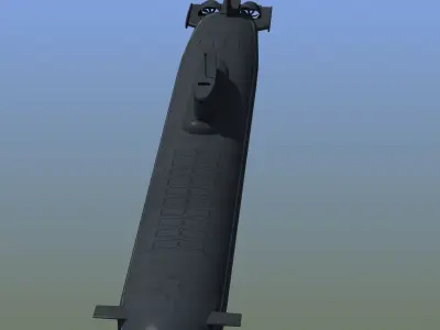 Typhoon Submarine Low-poly 3D model