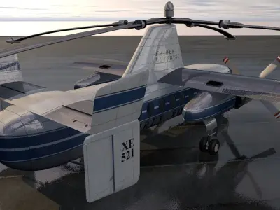 Fairey Rotodyne 3D model