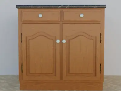 Kitchen Base Cabinet Vintage CL114 Free 3D model
