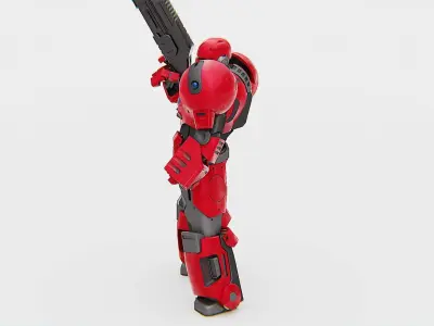 CYBER SOLDIER NEMO   RIGGED 3D model