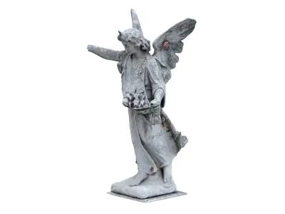 Funeral Sculpture Monument Angel Low-poly 3D model
