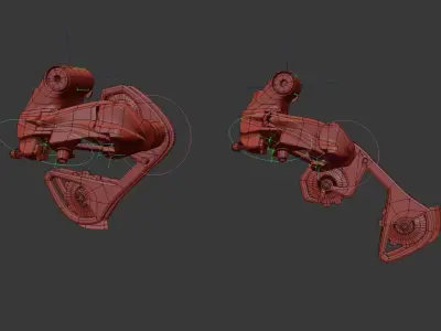 Mountain Bike Rear Gear Changer Mechanism 3D model