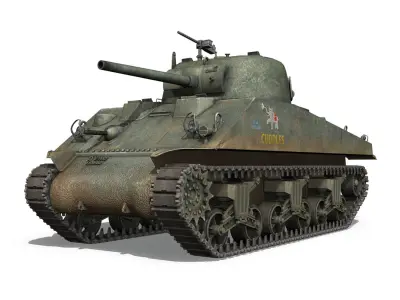 M4A2 Sherman - Cuddles 3D model
