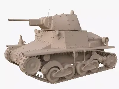 Tank L6 40 Ansaldo Fiat Italian Clay Mental Ray  3D model