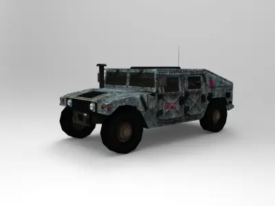 Hummer HMMWV Free low-poly 3D model