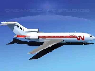 Boeing 727-100 Western Airlines 3D model