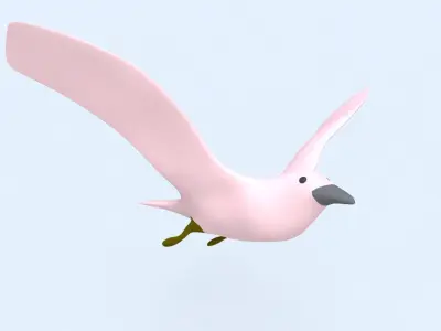 Bird - Rigged and Animated Low-poly 3D model