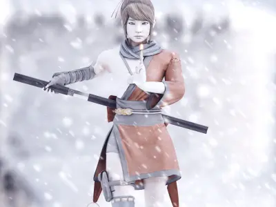 Kusanagi Katana Sword 3D model