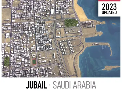 Jubail - 3D City Low-poly 3D model