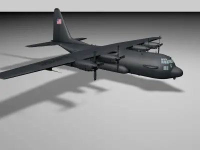 C-130 Hercules USAF 3D model
