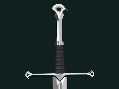 Two-handed sword 3D model
