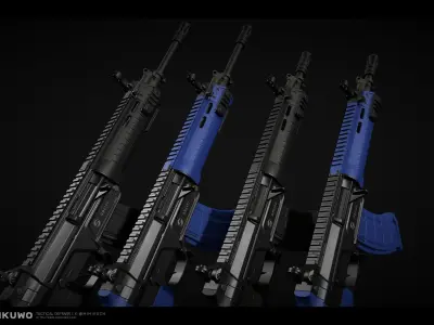 QBZ191 And 192 Game Ready Low-poly 3D model