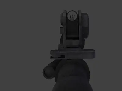 MK18 Assault Rifle  LOW POLY  Low-poly 3D model