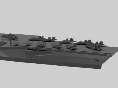 USS Gerald R Ford - Model for small scale printing 3D print model