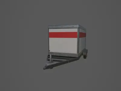 Car Trailer 2 Low-poly 3D model