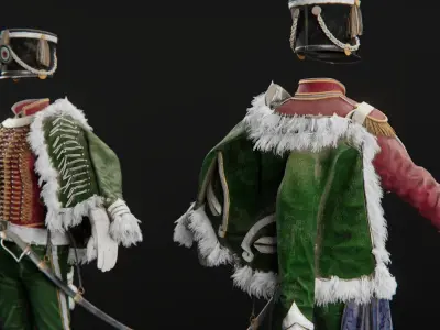 Soldier Napoleon High Rank Officer 3D model