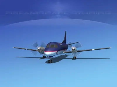 SAAB 340 British Midland 3D model