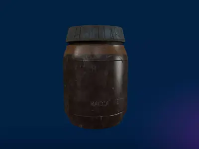 Chemical Storage Jar Low-poly 3D model
