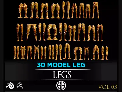 Legs-30 Leg-Anatomy-Character And Creature 3D Model-Vol 03 3D model
