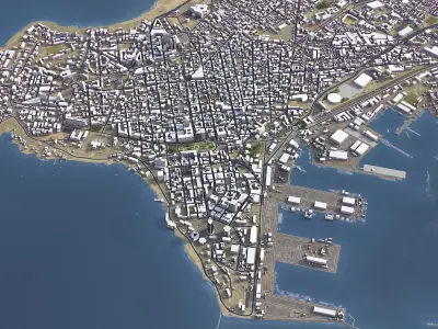 Dakar - 3D City Model Low-poly 3D model