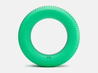 15x8 Goodyear Blue Streak 600 Tire 3D print model