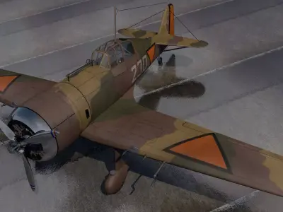 Fokker D-XXI - D-21 - Dutch 3D model