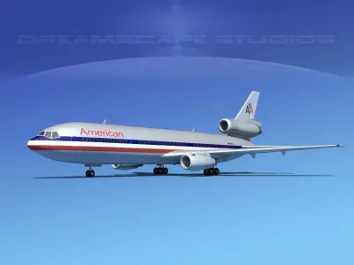 Douglas DC-10 American 3D model