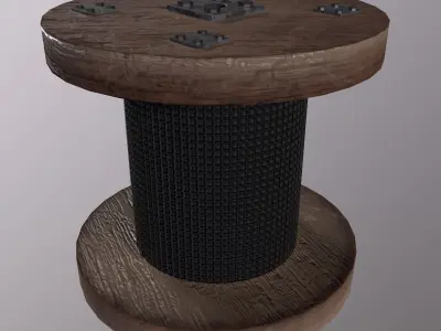 Pulley Game Ready - Low Poly PBR 3D Model Low-poly 3D model