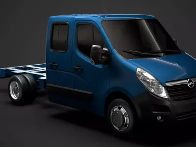 Opel Movano CrewCab DW E20 Chassis 2014 3D model