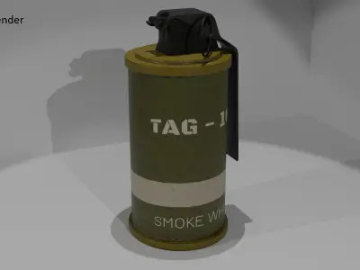 Smoke Grenade TAG - 18 Free low-poly 3D model