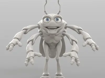 Cartoon Cicada 3D model