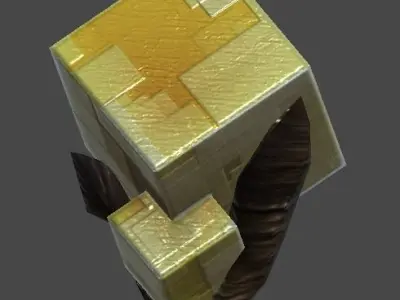 wand1 wooden wand Low-poly 3D model