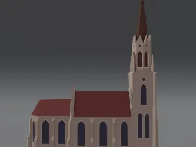 Gothic Church Free 3D model