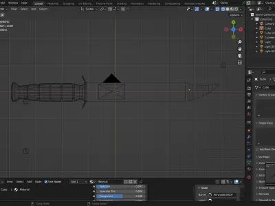 knife Free low-poly 3D model