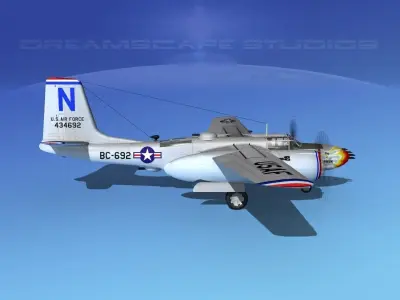 Douglas B-26B Invader V06 USAF 3D model