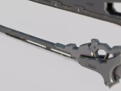 Future sci-fi cold weapon Samurai sword 3D model