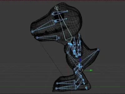Agumon 3d rigged Low-poly 3D model
