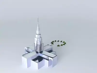 Mormon temple Campinas 3D model