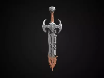 Stylized Orc Sword - Ironmaw - Game Ready 3D model