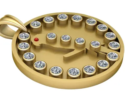 PARROT GOLD PENDANT 3D print model