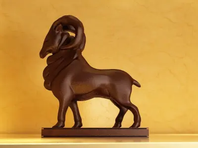 goat animal horn nature mammal farm barn sheep sculpture  3D model