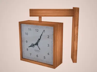wall clock Free low-poly 3D model buy