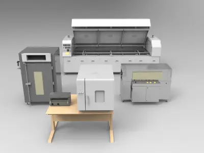 Collection of oven-type devices 3D model